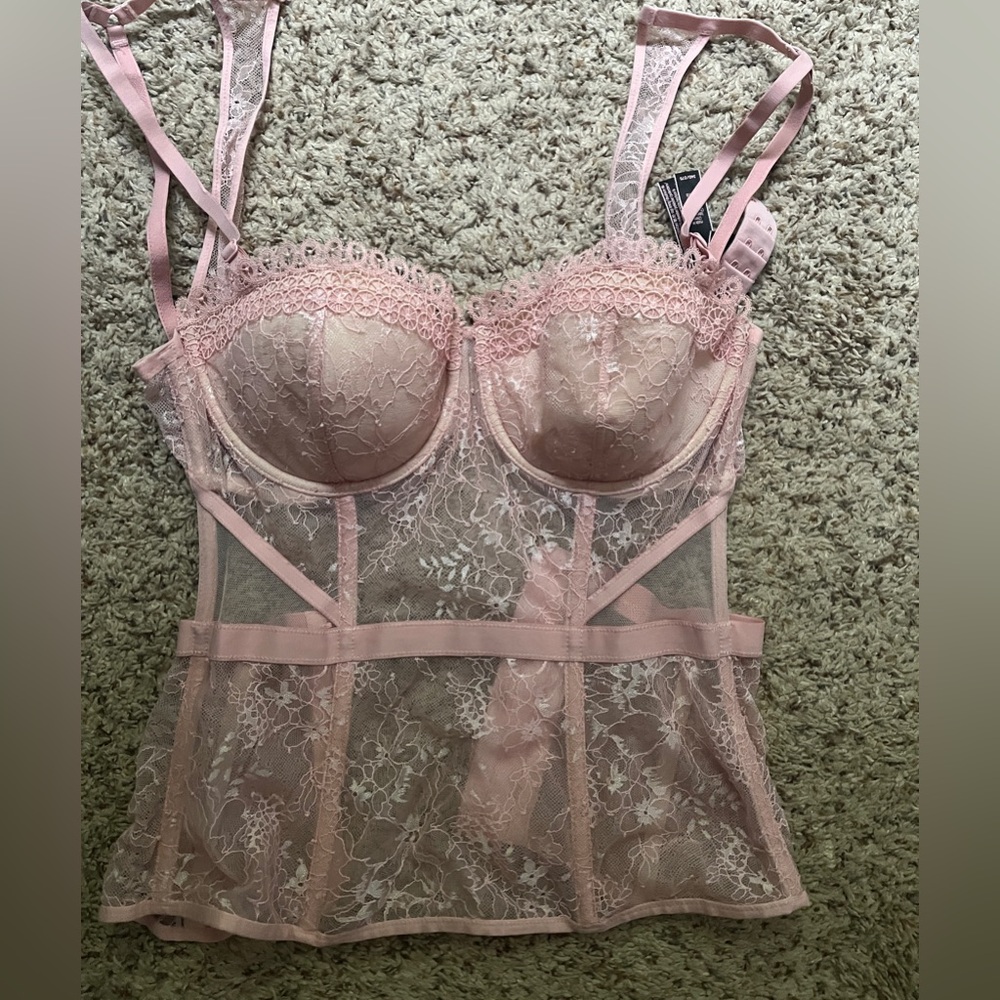 Victoria's Secret Pink Lace Bra with Underwire Support